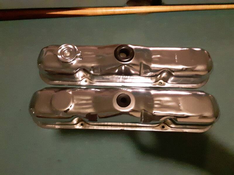 [FOR SALE] - Vintage direct connection valve covers chrome (nice) small