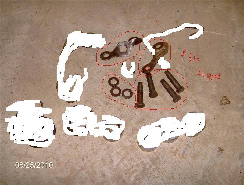 1965-72 A Body Kelsey Hayes 4 piston disc brake caliper brake hose hold down mount brackets (Med.JPG