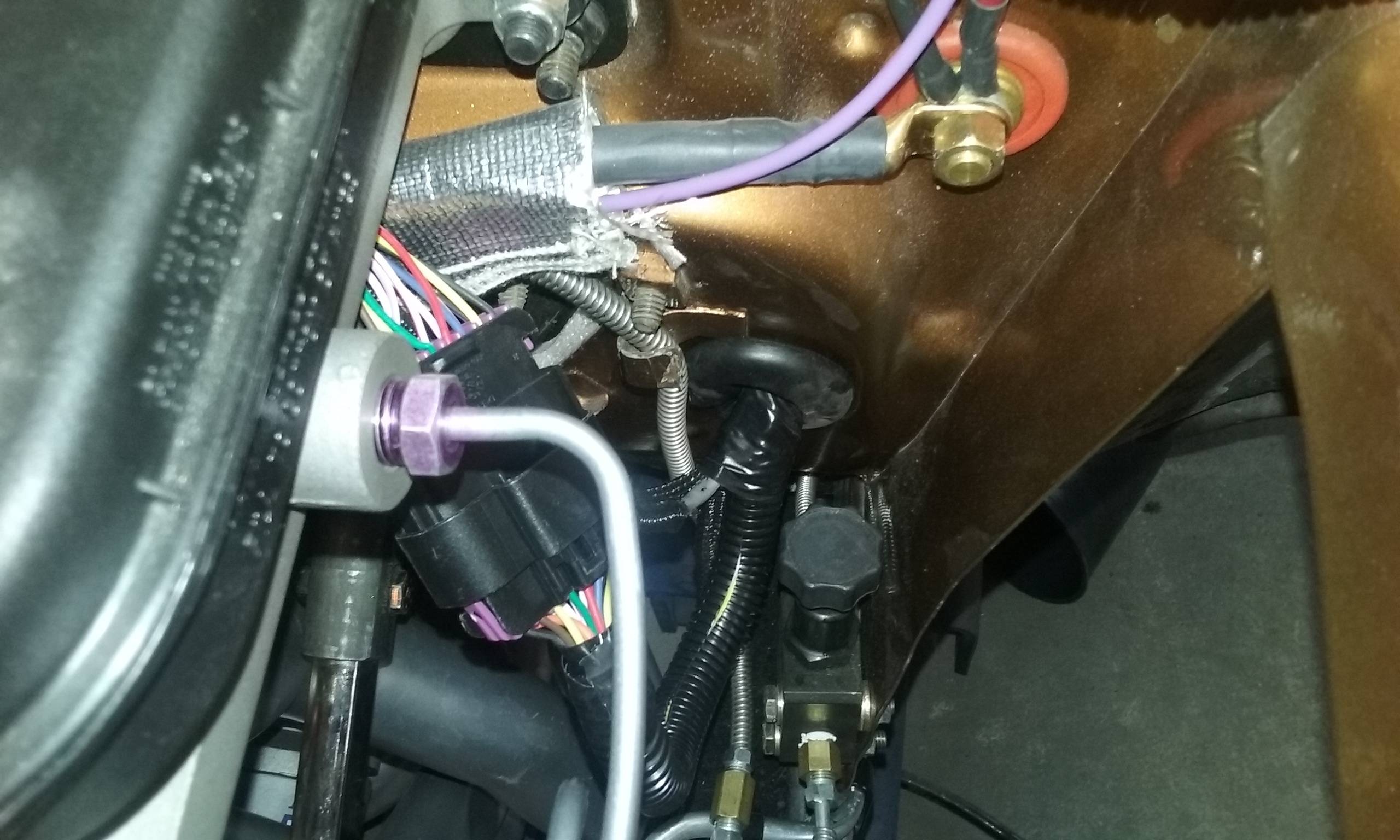 Where to pass battery cable through firewall, 4 speed car. | For A ...