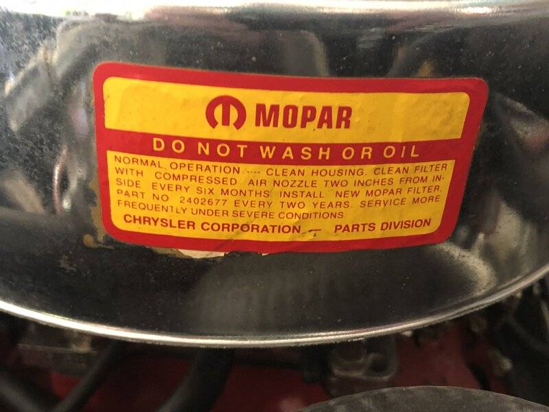 Air filter MOPAR label.JPG