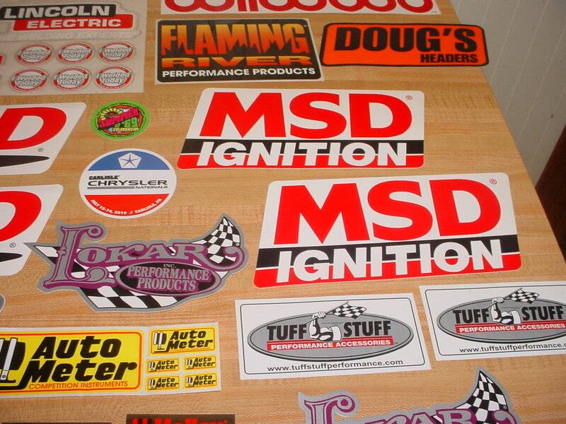 [FOR SALE] - lot of automotive stickers decals MSD Lokar Doug's Holley ...