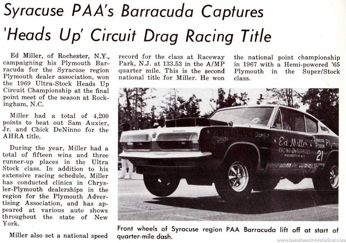 Ed Miller Racing Enterprises Barracuda - November, 1969.jpg