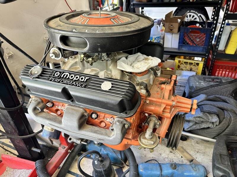 [FOR SALE] - 1973 340 Engine with original exhaust and intake manifolds ...