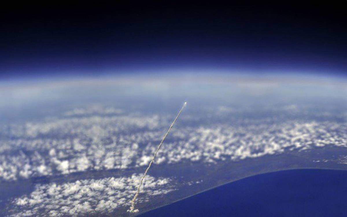 Space shuttle launch from space.jpg