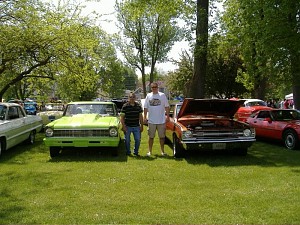 My Father Inlaw and I at car show