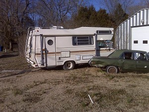 1973 Plymouth violent parts car and 79 Dodge Motorhome