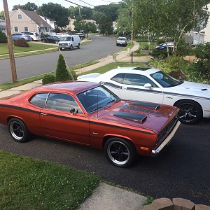 My Mopars -1972 Plymouth Duster, 2015 Dodge Challenger R/T Classic